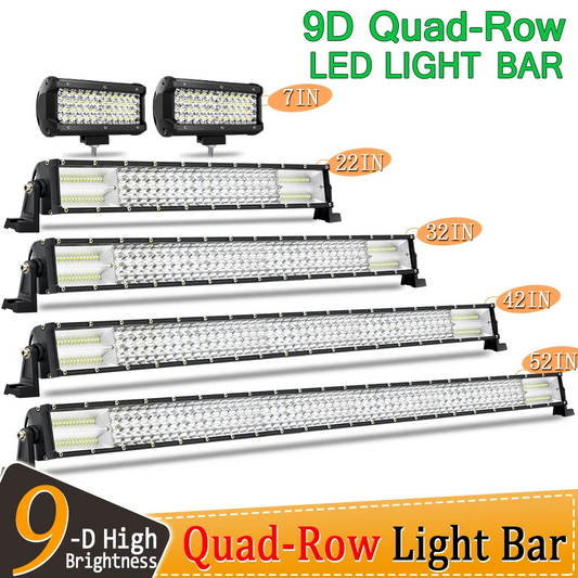 Quad Row Straight LED Light Bar